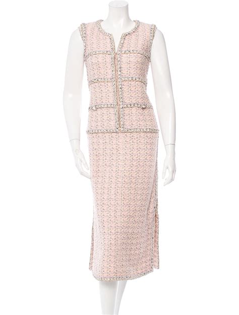 chanel tweed vintage dress.